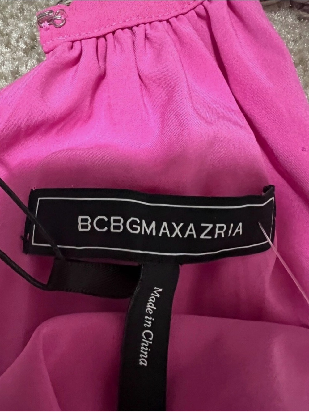 BCBG MAXAZIRA HIGH LOW DRESS Fuchsia - Picture 3 of 6